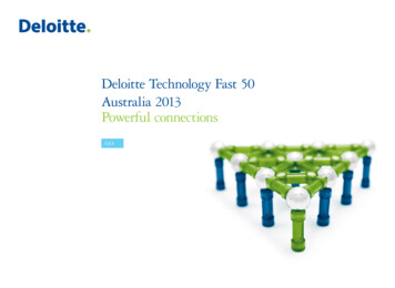 Deloitte Technology Fast 50 Australia 2013 Powerful Connections