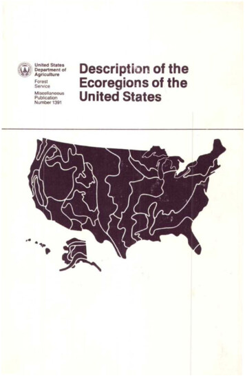 Description Of The Ecoregions Of The United States - FWS