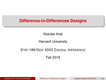Difference-in-Differences Designs - Harvard University