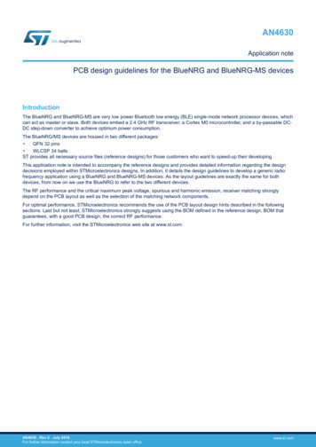 Application Note - AN4630 - PCB Design Guidelines For The BlueNRG And .