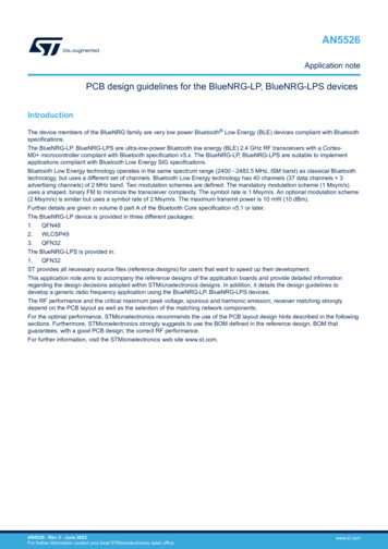 PCB Design Guidelines For The BlueNRG-LP, BlueNRG-LPS Devices .