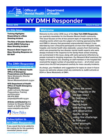 Ofﬁce Of Mental Health Of Health NY DMH Responder - New Paltz
