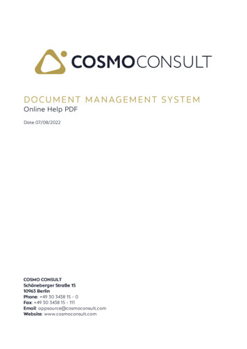 Document Management System - COSMO CONSULT