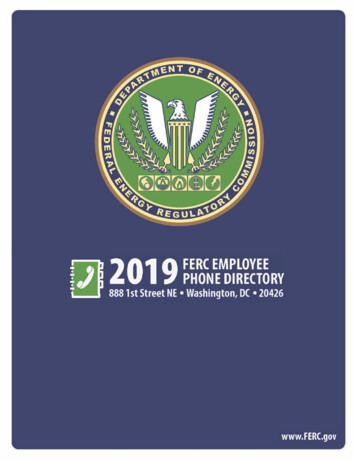 FERC Phone Directory February 25, 2019 - E&E News