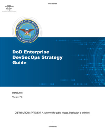DoD Enterprise DevSecOps Strategy Guide