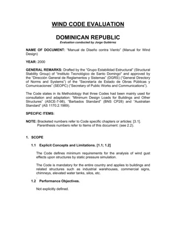 Wind Code Evaluation Form - Dominican Republic