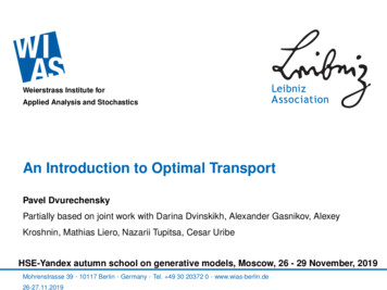 An Introduction To Optimal Transport