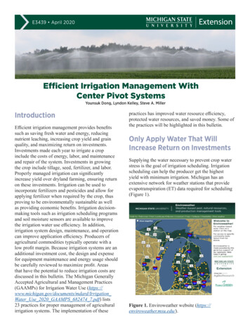 Efficient Irrigation Management With Center Pivot Systems