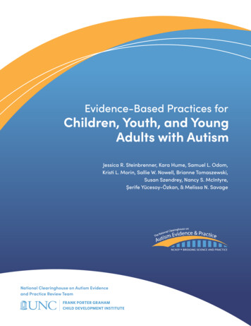 Evidence-Based Practices For Children, Youth, And Young Adults . - NCAEP