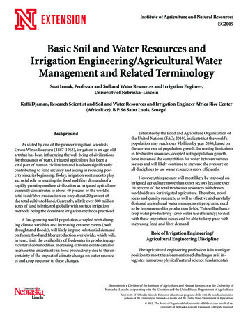 Basic Soil And Water Resources And Irrigation Engineering/Agricultural .