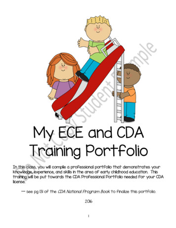 My ECE And CDA Training Portfolio - Utah Education Network