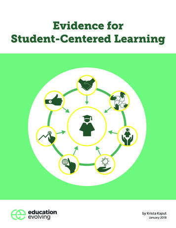 Evidence For Student-Centered Learning - ERIC