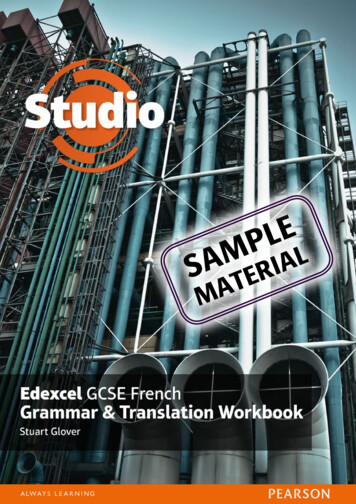 Studio Edexcel GCSE French Grammar And Translation Workbook Pdf - Pearson