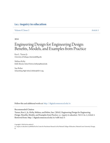 Engineering Design For Engineering Design: Benefits, Models, And . - Ed