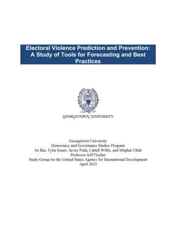 Electoral Violence Prediction And Prevention: A Study Of Tools For .