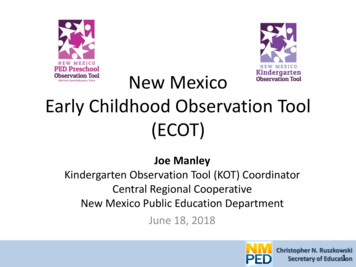 New Mexico Early Childhood Observation Tool (ECOT)