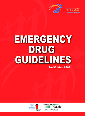 Emergency Drug Guidelines - Ministry Of Health And Medical Services