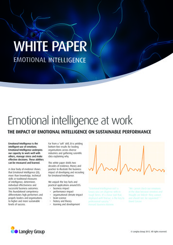 Emotional Intelligence White Paper - Amazon Web Services