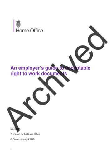 An Employer's Guide To Acceptable Right To Work Documents