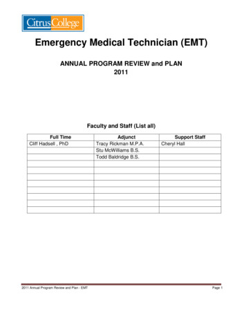 Emergency Medical Technician (EMT) - Citrus College