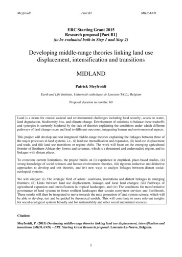 Developing Middle-range Theories Linking Land Use . - WordPress 