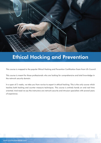 Ethical Hacking And Prevention - Zoom Cybersense