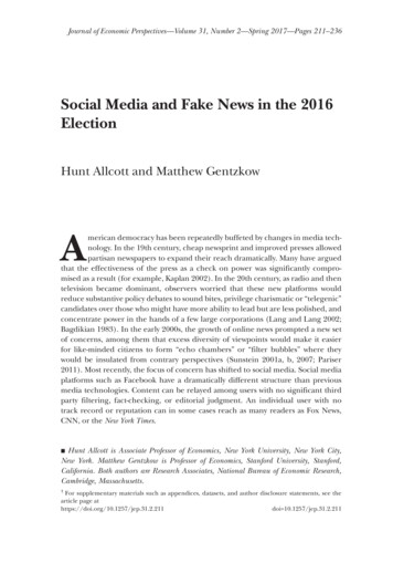 Social Media And Fake News In The 2016 Election