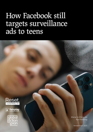 How Facebook Still Targets Surveillance Ads To Teens - Fairplay