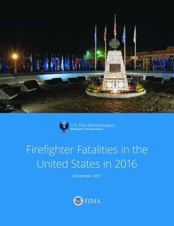 Firefighter Fatalities In The United States In 2016