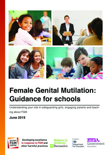 Female Genital Mutilation: Guidance For Schools - National FGM Centre