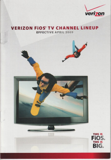VERIZON FiOS' TV CHANNEL LINEUP - Archive 