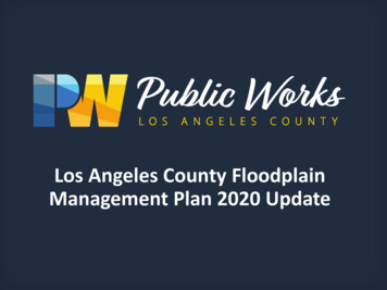 Los Angeles County Floodplain Management Plan 2020 Update