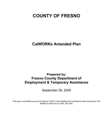CalWORKs Amended Plan - California Dept. Of Social Services