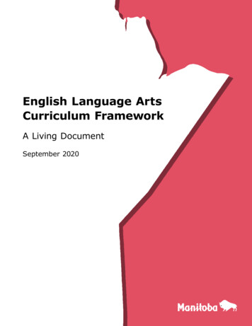 English Language Arts Curriculum Framework