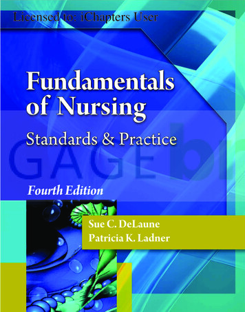 Fundamentals Of Nursing Standards & Practice Fourth Edition