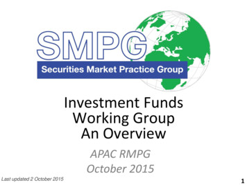 Investment Funds Working Group An Overview - SMPG