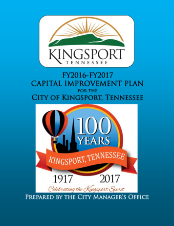 For The City Of Kingsport, Tennessee