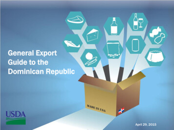 General Export Guide To The Dominican Republic