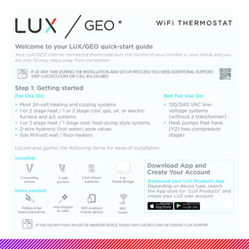 GEO Wi Fi THERMOST AT - LUX Products