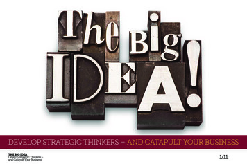The Big Idea: Develop Strategic Thinkers - Haley Marketing Group