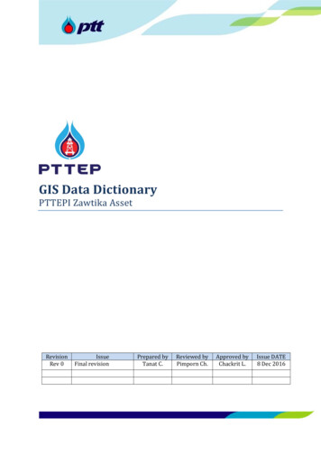 GIS Data Dictionary - PTT Public Company Limited