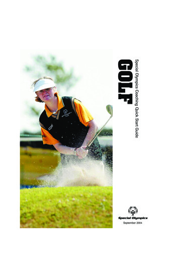 Golf Quick Start Guide - Special Olympics
