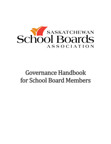 Governance Handbook For School Board Members