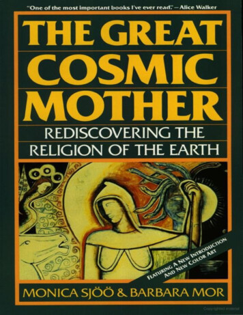 The Great Cosmic Mother: Rediscovering The Religion Of The Earth - Riseup