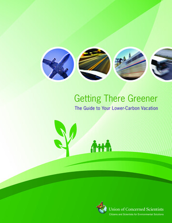 Getting There Greener - Union Of Concerned Scientists