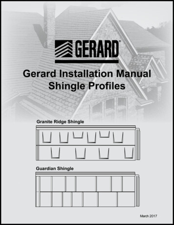 Gerard Installation Manual - Boral Roofing