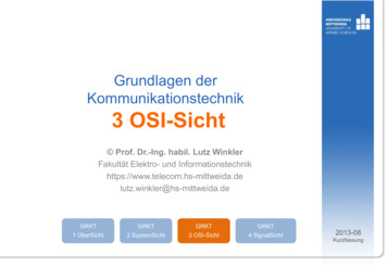 Grundlagen Der Kommunikationstechnik (3) OSI-Sicht
