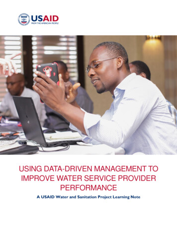 Using Data-driven Management To Improve Water Service Provider Performance