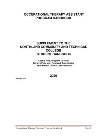 Occupational Therapy Assistant Program Handbook Supplement To The .