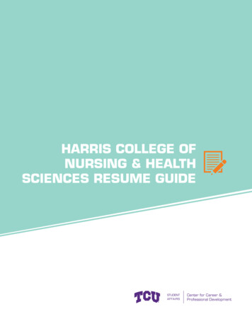 Harris College Of Nursing & Health Sciences Resume Guide